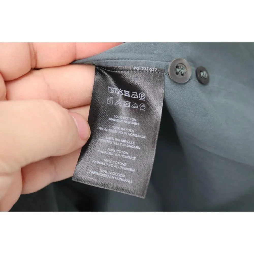 NWT Dries Van Noten Dress Shirt Mens 50 Cadogan M.W. Gray Long Sleeve Button Up - Picture 7 of 11